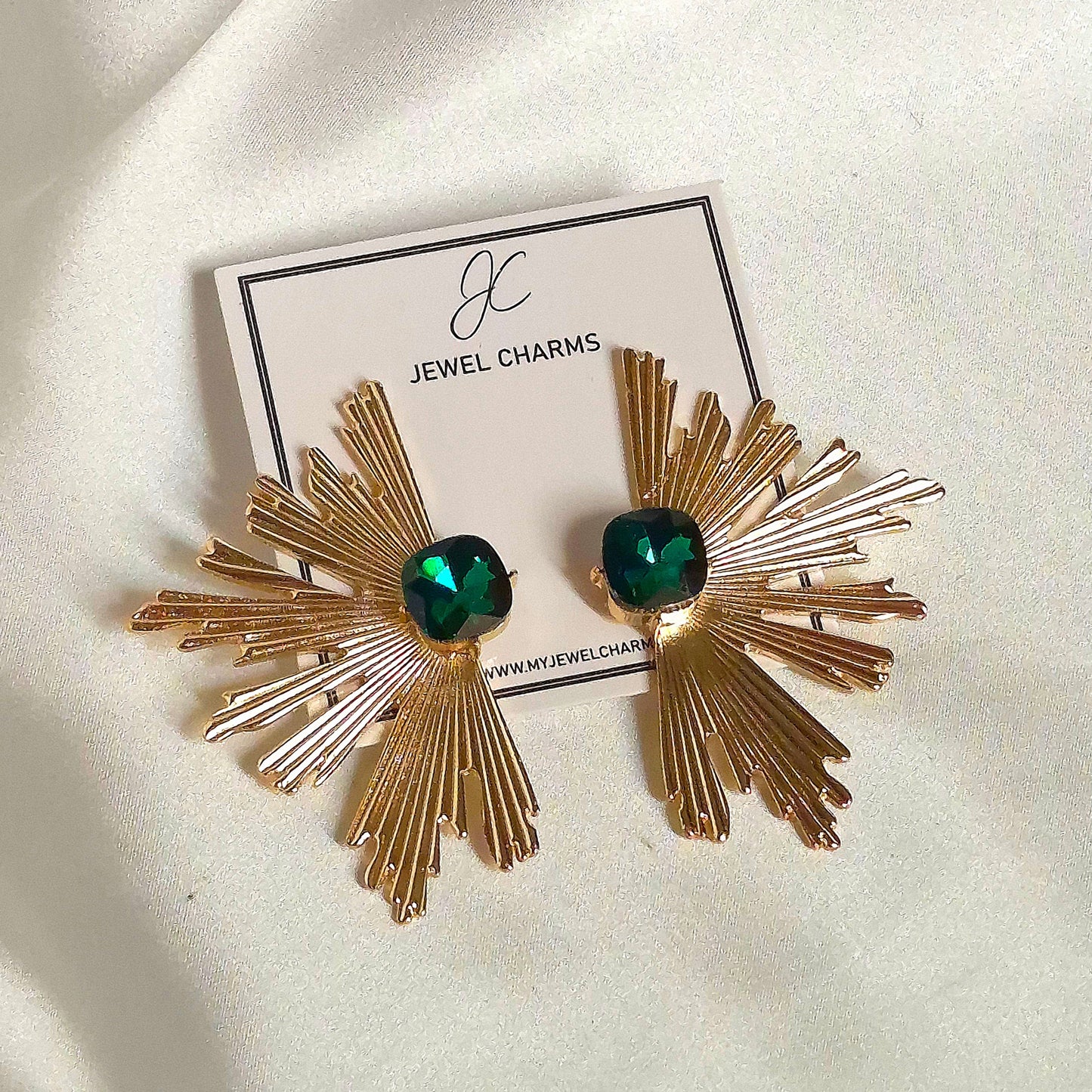 Peacock leaft Studs