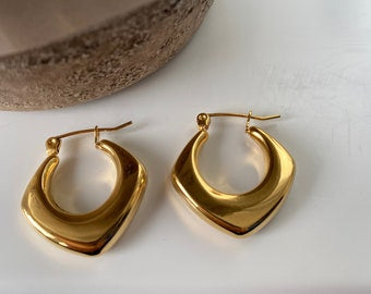 Square Hoops Earrings